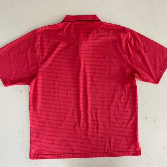 Grand Slam Golf Short Sleeve Striped Polo Polyester Shirt Red + Black Sz XL - Picture 6 of 14